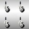 Service Caster 3 Inch 316SS Black Polyurethane Swivel 7/8 Inch Expanding Stem Caster Set SCC SCC-SS316EX20S314-PPUB-BLK-78-4 - alternate 2
